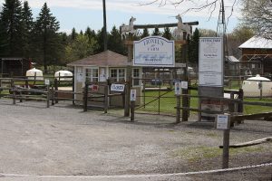 parking lot entrance at Lionel's Farm in Stouffville