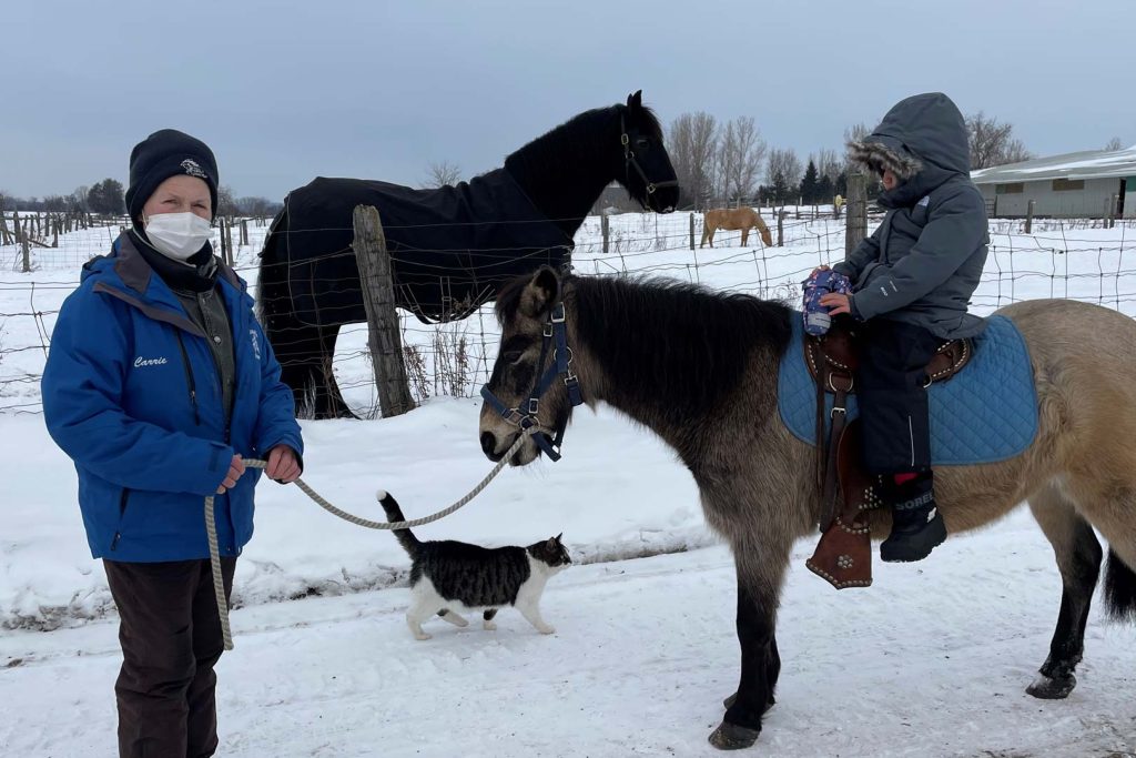 Pony Rides at Lionel's Petting Farm in Markham, ON Canada